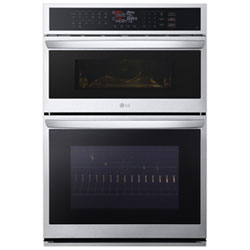 LG 30" Fan Convection Electric Combination Wall Oven (WCEP6423F) - Smudge Resistant Stainless Steel
