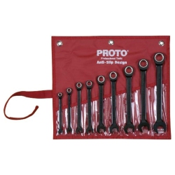 STANLEY Jscr-9S Proto 9-Piece Chrome Non-Reversible Combination Ratcheting Wrench In Black