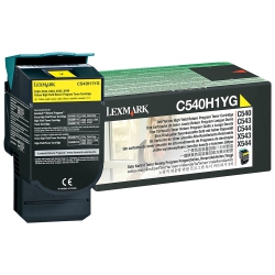 LEXMARK C540H1Yg C540 C543 C544 C546 X543 X544 X546 X548 Toner Cartridge (Yellow) In Retail Packaging