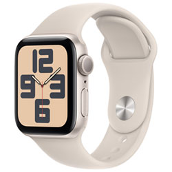 Apple Watch SE (GPS) 40mm Starlight Aluminum Case with Starlight Sport Band - Small / Medium