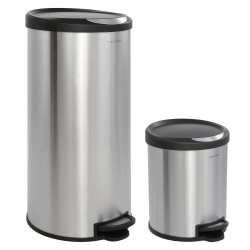 HAPPIMESS Oscar Round Step-Open Trash Can With Mini Trash Can