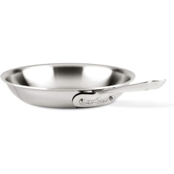 ALL-CLAD 4108 Stainless Steel Tri-Ply Bonded Dishwasher Safe Fry Pan/cookware, 8-Inch In Silver