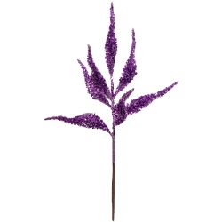 NORTHLIGHT 21" Glittered Leaves Christmas Spray In Purple