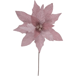 NORTHLIGHT 24" Glittered Poinsettia Christmas Stem Spray In Pink