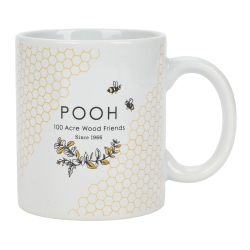 BIOWORLD Winnie-The-Pooh With Honey Comb Background 16OZ Ceramic Mug