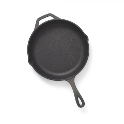 STARFRIT - The Rock Cast Steel Frying Pan, 10" Diameter, Non-Stick Surface In Black