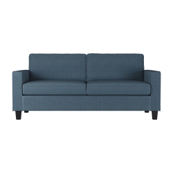 CORLIVING Georgia Fabric Three Seater Sofa In Blue