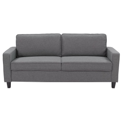 CORLIVING Georgia Fabric Three Seater Sofa In Grey