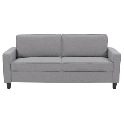 CORLIVING Georgia Light Fabric Three Seater Sofa In Grey