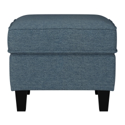 CORLIVING Georgia Fabric Ottoman In Blue