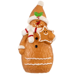 NORTHLIGHT Frosted Gingerbread Snowman With Star Cookie Christmas Figurine - 7.5