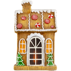NORTHLIGHT Led Lighted Peppermint Gingerbread House Christmas Decoration - 14