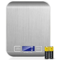 5 CORE Food Scale Digital Kitchen Scale 11Lb / 5Kg Food Scale With Lcd Display In Silver