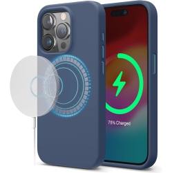 ELAGO Magnetic Silicone Case Compatible \w Iphone 15 Pro Max Case 6.7" Compatible \w All Magsafe Accessories - Built-In Magnets, Soft Grip Silicone