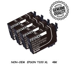 BESTONER [New Chip]4 Compatible Ink Cartridge Replacement for Epson T220 220 Xl to Use \w Expression Home Xp-320 420 424 Workforce Wf-2630 2650