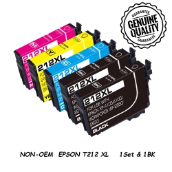 BESTONER [New Chip] 1Set & 1Bk Compatible Ink Cartridge Replacement for Epson T212 212 Xl to Use \w Expression Home Xp-4100, Epsonworkforce Wf-2830