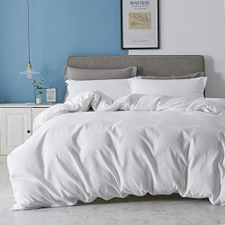 APEX GLOBAL King Duvet Cover In White