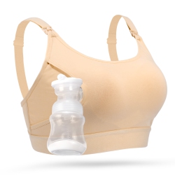 MOMCOZY Hands Free Pumping Bra, Adjustable Breast-Pump Holding And Nursing Bra