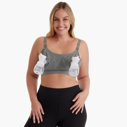 MOMCOZY Hands Free Pumping Bra, Adjustable Breast-Pump Holding And Nursing Bra