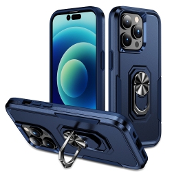 ICM Topsave Dual Layer Shockproof Magnetic Kickstand Cell Phone Cover Protective With Rugged Ring Holder Heavy Duty Case for Iphone 15 Pro Max (6.7")