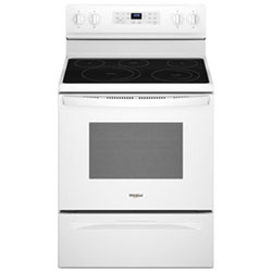 Open Box - Whirlpool 30" 5.3 Cu Ft Fan Convection Freestanding Electric Air Fry Range (YWFE550S0LW) -White -Perfect Condition
