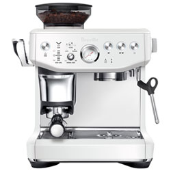 Breville Barista Express Impress Espresso Machine with Frother & Coffee Grinder - Black Stainless Steel