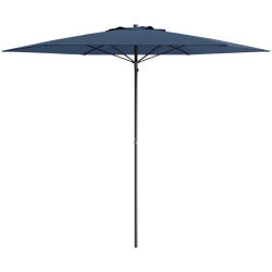 CORLIVING Collapsible 7 Ft. Circular Beach/patio Umbrella - In Navy Blue