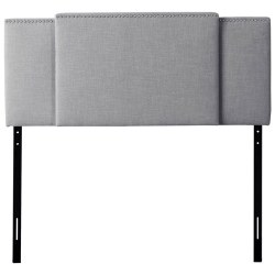 CORLIVING Fairfield Contemporary Upholstered Headboard - Double/queen/king - In Grey