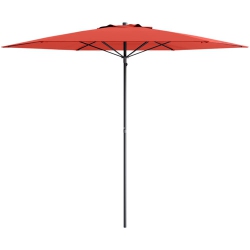CORLIVING Collapsible 7 Ft. Circular Beach/patio Umbrella - Crimson In Red