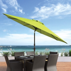 CORLIVING Contemporary 10 Ft. Deluxe Tilting Patio Umbrella - Lime In Green