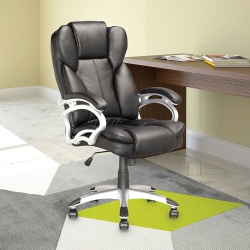 CORLIVING Workspace Leatherette Manager & Executive Chair - In Black