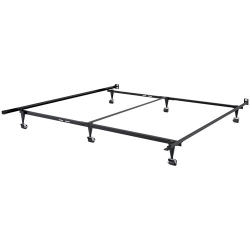 CORLIVING Adjustable Bed Frame - Queen to King-Black