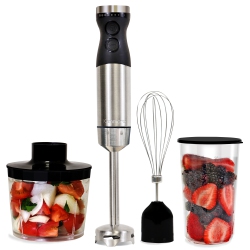 KENMORE 400W Hand Blender, Variable Speed Immersion Blender Food Chopper Whisk And Silver In Black