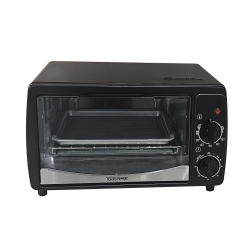 TOASTESS - Toaster Oven, 4 Slice Capacity, Temperature Control, 1000 Watts In Black