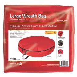 SIMPLE LIVING 48" Premium Christmas Wreath Storage Bag In Red