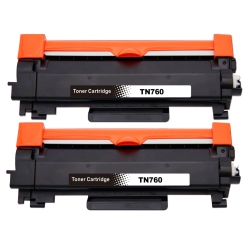 MAX SAVING Brand 2 Pack New Compatible for Brother Tn760/tn-760/tn730/tn-730 Toner Cartridge -Fit for Brother Printer