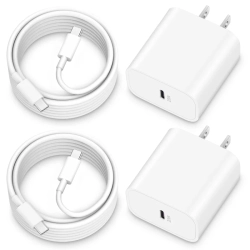 KEEGUARD 2-Pack 20W Type C Fast Wall Charger for Iphone 17/16/ 15/15 Pro/15 Plus/15 Pro Max, Ipad Pro/air/mini, Air Pods Pro - Includes 6Ft USB-C To