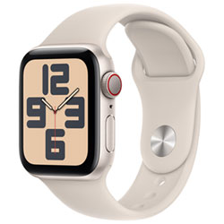 Rogers Apple Watch SE (GPS + Cellular) 40mm Starlight Aluminum Case w/Starlight Sport Band - M/L - Monthly Financing