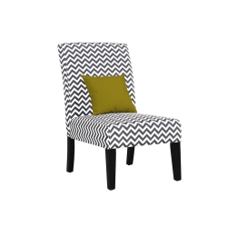 COSMIC HOMES Elegant Accent Chair – Zigzag, A Stylish Addition to Your Home, Upholstered Accent Chairs, Armless Accent Chairs, Small Accent Chairs