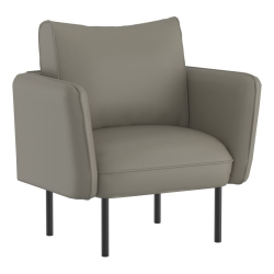 COSMIC HOMES Modern Accent Arm Chair, Single Sofa, Accent Chair In Grey And, Removable Cushion And Metal Legs With A Matte Finish In Black