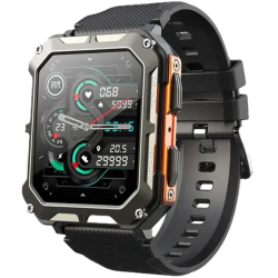 TUTT Smartwatch for Men Military Rugged | Speaker Pedometer Ip68 Waterproof 1.83" HD Tactical Smart Watch Fitness And Health Tracking Long Battery