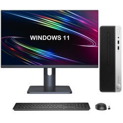 HP Refurbished (Good) - Desktop PC Prodesk 400 G5 Sff Business Computer (Core I3-8100 8Th Gen/ 16GB Ram/ 512GB SSD/ New 27 Inch Fhd Monitor/ Windows