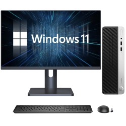 HP Refurbished (Good) - Prodesk 400 G5 Sff Business Desktop PC Computer, New 27 Inch Fhd Monitor, Intel Core I3-8100 8Th Gen 3.60 Ghz, 8GB Ddr4