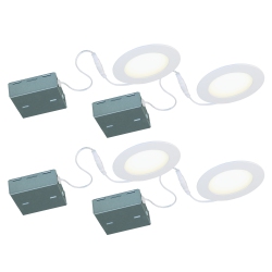 BAZZ Luxway 4 Pack Integrated Led 11W Recessed Lights, Luxdisb4