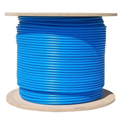 TECHCRAFT - Cat6A Shielded Network Cable, S/ftp, 1000 Feet Length, Cmr In Blue