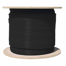 TECHCRAFT - Cat6A Shielded Network Cable, S/ftp, 1000 Feet Length, Cmr In Black