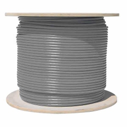 TECHCRAFT - Cat6A Shielded Network Cable, S/ftp, 1000 Feet Length, Cmr In Grey