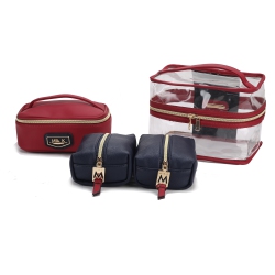 MKF COLLECTION Emma Cosmetic 4 PC Set Handbag By Mia K