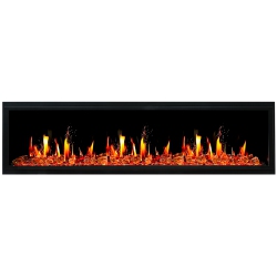 LITEDEER HOMES Latitude 75" Smart Built-In Electric Fireplace With Wifi, Fireplace App, 5 Unique Flame -Zef75Va