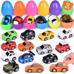 FUN LITTLE TOYS F-500 12PCs Easter Eggs Alloy Car Assortment